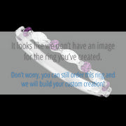 10K White Gold band with alternating 4 Round Purple Diamond and 5 Marquise Lab Grown Diamond having TCW-.47