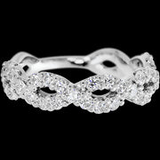 10K White Gold band with 36 Round Lab Grown Diamond having TCW-1.08
