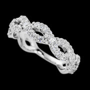 10K White Gold band with 36 Round Lab Grown Diamond having TCW-1.08