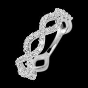 10K White Gold band with 46 Round Lab Grown Diamond having TCW-.69