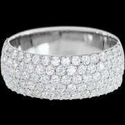 10K White Gold band with 88 Round Lab Grown Diamond having TCW-1.32