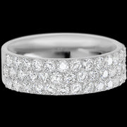 10K White Gold band with 43 Round Lab Grown Diamond having TCW-1.29