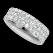 10K White Gold band with 43 Round Lab Grown Diamond having TCW-1.29