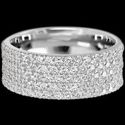 10K White Gold band with 93 Round Lab Grown Diamond having TCW-1.4