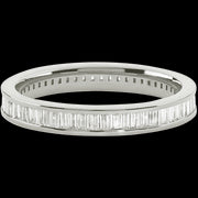 10K White Gold band with 64 Baguette Lab Grown Diamond having TCW-1.28