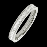 10K White Gold band with 64 Baguette Lab Grown Diamond having TCW-1.28