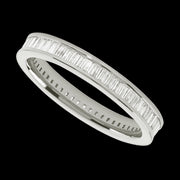 10K White Gold band with 64 Baguette Lab Grown Diamond having TCW-1.28