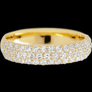 10K Yellow Gold band with 52 Round Lab Grown Diamond having TCW-.78