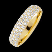 10K Yellow Gold band with 52 Round Lab Grown Diamond having TCW-.78