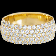 10K Yellow Gold band with 88 Round Lab Grown Diamond having TCW-1.32