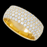 10K Yellow Gold band with 88 Round Lab Grown Diamond having TCW-1.32