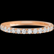 14K Rose Gold band with 15 Round Diamond having TCW-.45