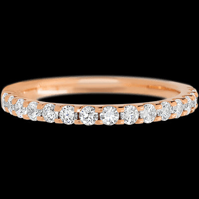 14K Rose Gold band with 15 Round Diamond having TCW-.45