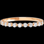 14K Rose Gold band with 12 Round Lab Grown Diamond having TCW-.36