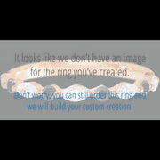 14K Rose Gold band with alternating 4 Round Black Diamond and 5 Marquise Lab Grown Diamond having TCW-.47