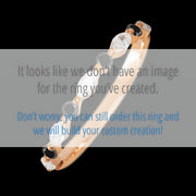 14K Rose Gold band with alternating 4 Round Black Diamond and 5 Marquise Lab Grown Diamond having TCW-.47