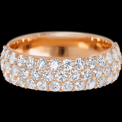 14K Rose Gold band with 46 Round Lab Grown Diamond having TCW-1.38