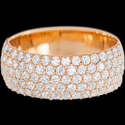 14K Rose Gold band with 88 Round Lab Grown Diamond having TCW-1.32