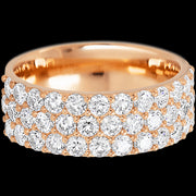 14K Rose Gold band with 37 Round Lab Grown Diamond having TCW-1.85