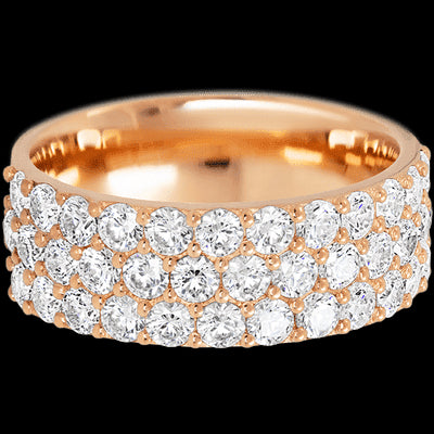 14K Rose Gold band with 37 Round Lab Grown Diamond having TCW-1.85