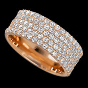 14K Rose Gold band with 93 Round Lab Grown Diamond having TCW-1.4