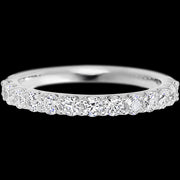 14K White Gold band with 13 Round Lab Grown Diamond having TCW-.65