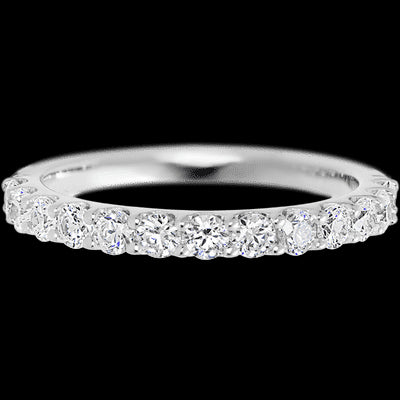14K White Gold band with 13 Round Lab Grown Diamond having TCW-.65