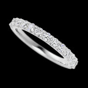 14K White Gold band with 13 Round Lab Grown Diamond having TCW-.65