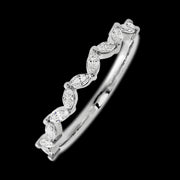 14K White Gold band with 11 Marquise Lab Grown Diamond having TCW-.33