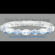 14K White Gold band with alternating 4 Round Denim Sapphire and 5 Marquise Lab Grown Diamond having TCW-.47