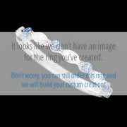 14K White Gold band with alternating 4 Round Denim Sapphire and 5 Marquise Lab Grown Diamond having TCW-.47