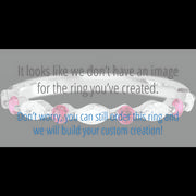 14K White Gold band with alternating 4 Round Ruby and 5 Marquise Lab Grown Diamond having TCW-.47