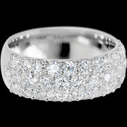 14K White Gold band with 43 Round Lab Grown Diamond having TCW-2.15