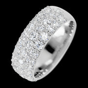 14K White Gold band with 43 Round Lab Grown Diamond having TCW-2.15