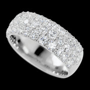 14K White Gold band with 43 Round Lab Grown Diamond having TCW-2.15
