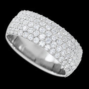 14K White Gold band with 88 Round Lab Grown Diamond having TCW-1.32