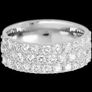 14K White Gold band with 37 Round Lab Grown Diamond having TCW-1.85