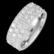 14K White Gold band with 37 Round Lab Grown Diamond having TCW-1.85