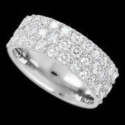 14K White Gold band with 37 Round Lab Grown Diamond having TCW-1.85