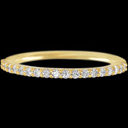 14K Yellow Gold band with 21 Round Lab Grown Diamond having TCW-.32