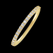 14K Yellow Gold band with 21 Round Lab Grown Diamond having TCW-.32