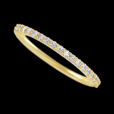 14K Yellow Gold band with 21 Round Lab Grown Diamond having TCW-.32