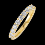 14K Yellow Gold band with 11 Round Lab Grown Diamond (ST) having TCW-.77