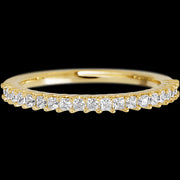 14K Yellow Gold band with 21 Princess Lab Grown Diamond having TCW-.63