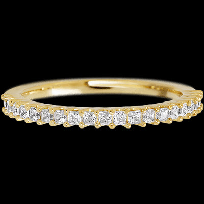 14K Yellow Gold band with 21 Princess Lab Grown Diamond having TCW-.63