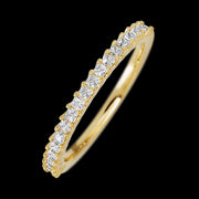 14K Yellow Gold band with 21 Princess Lab Grown Diamond having TCW-.63