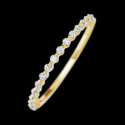 14K Yellow Gold band with 15 Round Lab Grown Diamond having TCW-.22