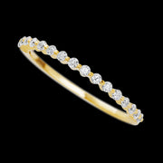 14K Yellow Gold band with 15 Round Lab Grown Diamond having TCW-.22