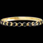 14K Yellow Gold band with 12 Round Black Diamond having TCW-.36