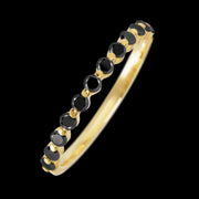 14K Yellow Gold band with 12 Round Black Diamond having TCW-.36